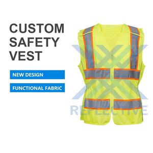 एलएक्स कक्षा 2 सुरक्षा बनियान में जेबों के साथ सर्वेक्षकों और इंजीनियरों के लिए नया डिजाइन पीले परावर्तक वॉस्टकोट - Product Image 5