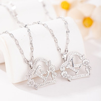 Nouveau Collier Pendentif Cœur Floral 26 Lettres Léger et Tendance Style Européen et Américain 2026 – Accessoire Minimaliste Haut de Gamme