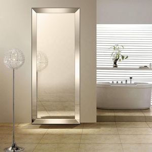 Full Length <strong>Mirror</strong> Standing <strong>Hanging</strong> Rectangle Bedroom Floor Dressing <strong>Mirror</strong> Wall-Mounted <strong>Mirror</strong>, Stainless Steel Frame - Product Image 6