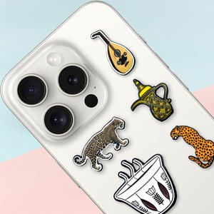 不干胶金属徽章贴纸手机或汽车装饰定制标志3 <span class=keywords><strong>m</strong></span>贴纸金属别针软搪瓷别针贴纸 - Product Image 2