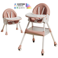 Chaise haute multifonctionnelle pour bébé, chaise haute pour manger, chaise haute pour bébé à domicile, siège rehausseur pour table à manger, chaise haute pour l'apprentissage des enfants