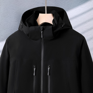 Chaqueta de lluvia con cremallera de carcasa dura <span class=keywords><strong>impermeable</strong></span> Unisex de alta calidad diseño personalizado para hombre para otoño a prueba de viento transpirable de una sola <span class=keywords><strong>capa</strong></span> - Product Image 4