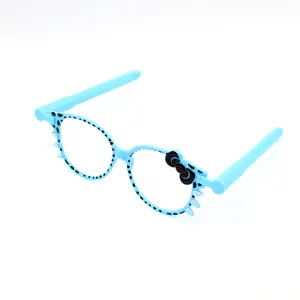 Wholesale novelty unique cute pens bow-knot glasses student ballpoint pens