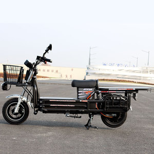จักรยานบรรทุกไฟฟ้าขายดี พร้อมชั้นวางสินค้า สำหรับส่งอาหาร จักรยานบรรทุกไฟฟ้าสองล้อ - Product Image 1
