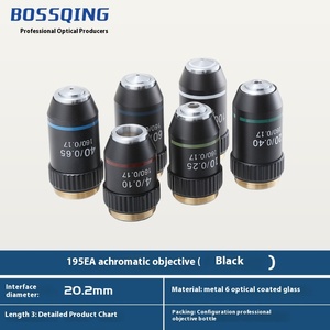 BOSSQING Obiettivo per Microscopio Biologico in Rame Acromatico 195EA con Messa a Fuoco Manuale, Fotocamera IP53 1080p Ottimizzata per Illuminazione LED - Product Image 1