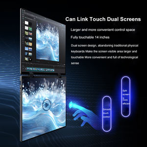 Laptop Layar Sentuh Ganda 14 inci Baru dengan Layar 2.2K Desain Lipat 360 Derajat Bodi Logam Penyimpanan SSD untuk Rumah/Bisnis/Gaming - Product Image 4