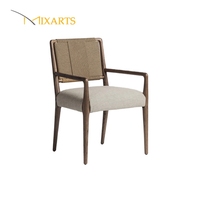 Chaise de salle à manger en teck massif de style américain moderne avec corde, chaise individuelle décontractée pour café et restaurant, chaise de designer en teck pour l'extérieur