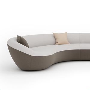 Tùy chỉnh hiện đại kết hợp phòng chờ căn hộ sofa sảnh khách sạn tiếp tân sofa cong hình dạng vải tiếp tân hội trường văn phòng sofa - Product Image 6