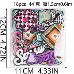 Patchs thermocollants brodés style western américain, motifs nœud, cœur, foudre, pour vêtements et décoration de chapeaux - Product Image 4