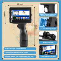 Imprimante jet d'encre TIJ multifonction semi-automatique WISEPRINT industrielle portable à batterie 600 dpi pour codes de lot et QR sur plastique