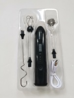 Mini mixeur plongeant rechargeable, mousseur à lait, batteur à café et œufs, mixeur multifonction, fouet, usage domestique et extérieur, 3 vitesses, faible bruit