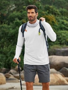 Chemise de protection solaire respirante en soie glacée <span class=keywords><strong>anti</strong></span>-<span class=keywords><strong>UV</strong></span> pour sports de plein air et pêche, vêtement de protection solaire à capuche pour <span class=keywords><strong>homme</strong></span> - Product Image 6