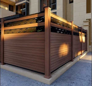 Esterno impermeabile resistente facile da installare legno legno composito di plastica Privacy recinzione e <span class=keywords><strong>cancello</strong></span> UV protezione WPC recinzione - Product Image 5