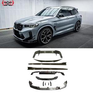 Para <span class=keywords><strong>BMW</strong></span> X3M X4M fibra de carbono un estilo cuerpo Kit fibra de carbono labio delantero difusor alerón viento cuchillo falda lateral alerón de techo - Product Image 1