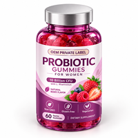 OEM Gummies Probiotiques Femme 10 Md CFU 60 Unités Saveur Baies Santé Intestinale Digestion GMP