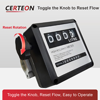 Flow meter mekanik solar 4 digit presisi tinggi tipe roda gigi ukuran 1 inch 1 5 inch u