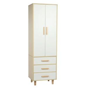 Armoire contemporaine en bois avec étagères, portes verrouillables, tringle de suspension pour hôtel, villa, chambre à coucher, organisateur de rangement <span class=keywords><strong>DECOHOME</strong></span> 60kg - Product Image 3