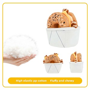 Peluche personnalisée haut de gamme en forme de bagel, jouet à mâcher doux et durable pour chiens et chats, jouet en peluche avec votre propre design - Product Image 2