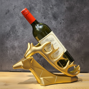 Estante de vino de Metal con forma de Reno de lujo, soporte elegante para botella de vino para fiestas de boda, accesorio de almacenamiento de barra de mesa - Product Image 1