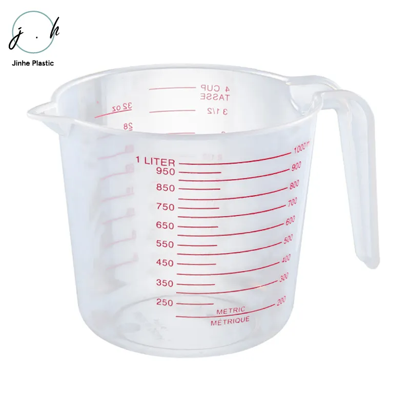 High Quality Multi-purpose 3 Capacity Options 1000ML Digital Plastic Measuring Cups With Handle