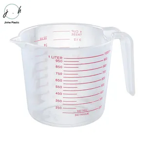 Chất lượng cao đa mục đích 3 công suất tùy chọn 1000ml Nhựa kỹ thuật số đo ly với xử lý