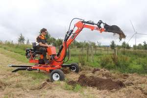 Zware Backhoe 13. 5pk/15pk Benzinemotor Landbouwgrond Bouwplaats Huishoudelijke Minigraafmachine - Product Image 6