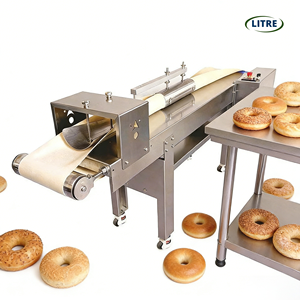 Máquina formadora de bollos pequeños y bagels, divisora automática de masa, máquina comercial <span class=keywords><strong>para</strong></span> hacer donuts, equipo de panadería 220V, de metal, <span class=keywords><strong>para</strong></span> bollos. - Product Image 1