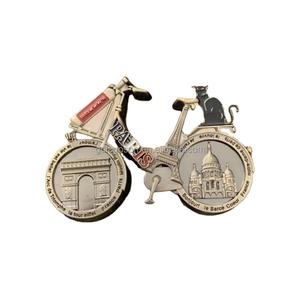 Bonjour Tourisme Français Cadeaux Basilique Arc <span class=keywords><strong>de</strong></span> Triomphe <span class=keywords><strong>Chat</strong></span> Cadeaux Vélo Forme France Métal Souvenirs <span class=keywords><strong>Paris</strong></span> Réfrigérateur Aimant - Product Image 1