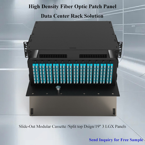 Panel de Distribución de Fibra Óptica ODF FRM-4RU-12X-TS-HD, Panel Adaptador de Riel Deslizante, 144/288 Puertos, para Proyectos de Cableado de Red - Product Image 2