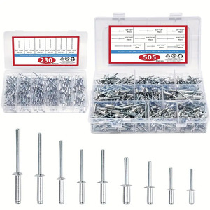 Baiguluo Aluminum Blind Rivets 505pcs Assortment Kit Round Head Open Type Rivet Set For Metal Repair And Assembly - Product Image 5