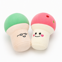 Jouet en peluche personnalisé en forme de fraise rouge et rose, résistant aux morsures, pour la dentition, jouet couineur pour chiens et chats