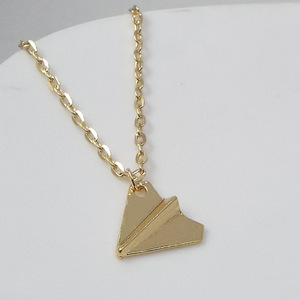 Collane con Aeroplano Origami 3D, Placcate in Oro Nero e Argento, Gioielli Semplici con Piccoli Aerei di Carta, Stile Harry Styles - Product Image 4