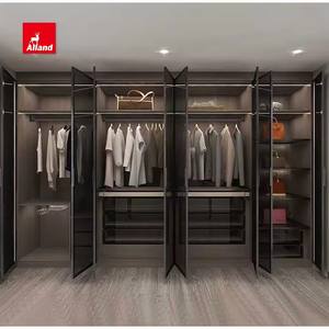 Allandcabinet ไม้อัดบานพับแบบกำหนดเองสำหรับห้องนอนสาวๆ<span class=keywords><strong>ประตู</strong></span>โปร่งใสทันสมัยตู้เสื้อผ้าตู้เสื้อผ้าหรูหราออกแบบได้ตามต้องการ - Product Image 6