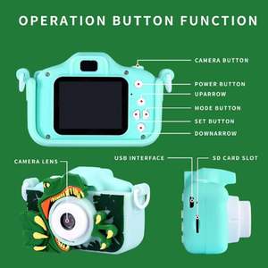Mini Cámara Infantil de Dinosaurio, Regalo de Cumpleaños para Niños, Pantalla de 2.0 Pulgadas, Gran Angular de 180°, Foto Instantánea, Video 1080p, Memoria HDD/Flash - Product Image 3