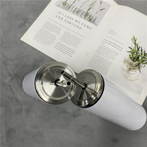 Gobelet isolé sous vide, mince, en paille métallique, avec couvercle <span class=keywords><strong>à</strong></span> vis, pour transfert de Sublimation blanc, 500 ml, 20Oz, entrepôt des états-unis - Product Image 4