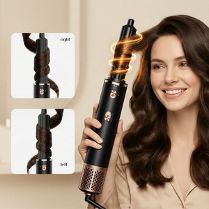 เครื่องจัดแต่งทรงผมแบบลมร้อนความเร็วสูง หวีไดร์เป่าผมแบบม้วนอัตโนมัติ แปรงยืดผมแบบไอออนิก 5 in 1 แปรงลมร้อนไดร์เป่าผมและม้วนผม - Product Image 6