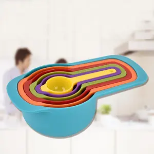 Color measuring Spoon 6-piece plastic measuring spoon measuring cup combination baking kit