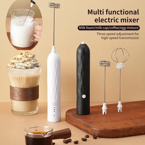 Batidora de huevos portátil, espumador de leche eléctrico, batidora de café portátil recargable por USB, mezclador de leche, espumador de alimentos, 1 unidad - Product Image 2