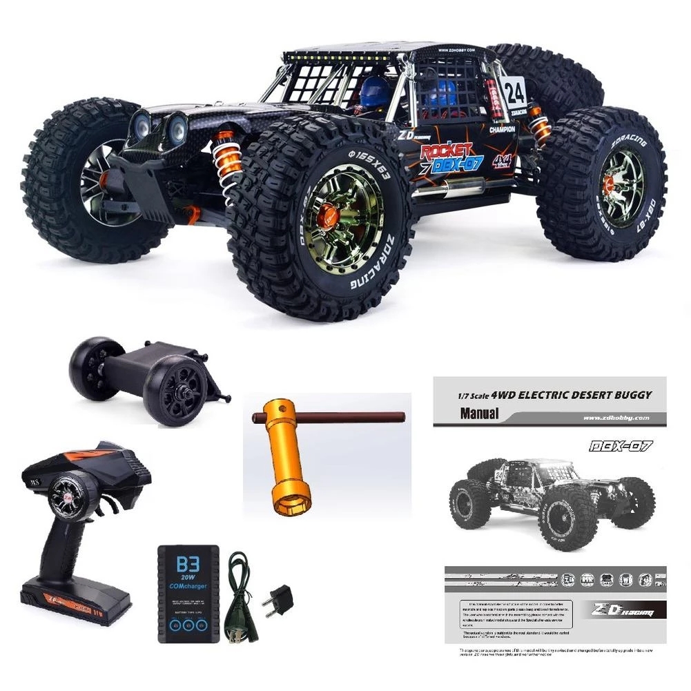 ZD Racing DBX-07 1/7 2.4G 4WD 80km/h RC Car for Kids & Adults
