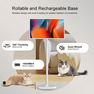 Monitor portátil recargable de 32 pulgadas, pantalla de TV inteligente, cámara HD, Televisión con pantalla táctil incorporada con batería en la rueda - Product Image 4