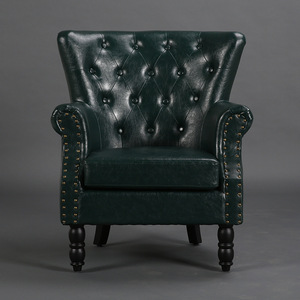 Canapé simple style américain Chaise nordique Tigre Design Cuir Tissu Carré pour café Petit appartement Chambre Internet Célébrité - Product Image 6