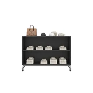 Brand store fixtures fireproof wood stand clothes display racks shelf for clothing shop fitting and cabinet