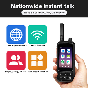 ETMY 4G Zello Lte Wcdma Gsm Pantalla táctil Poc Teléfono celular 100 Km Radio bidireccional Android <span class=keywords><strong>Walkie</strong></span> <span class=keywords><strong>Talkie</strong></span> Teléfono con tarjeta <span class=keywords><strong>SIM</strong></span> - Product Image 4