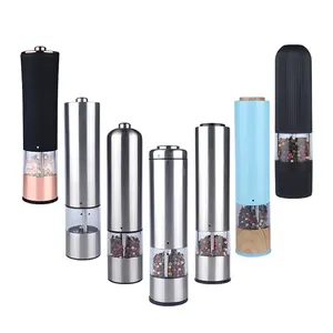 Factory Direct High Quality Stainless steel electric mill salt and pepper grinder set batteri