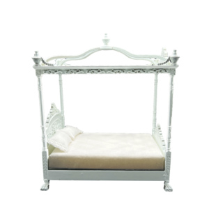 Casa de muñecas en <span class=keywords><strong>miniatura</strong></span> de madera DIY exquisita cama Victoriana - Product Image 4