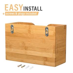 Distributeur mural de serviettes en papier en bambou Porte-serviettes - Product Image 6