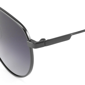 Lunettes de soleil aviateur monture dorée verres dégradés marron unisexe monture intégrale protection UV 100% protection solaire adulte - Product Image 4