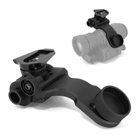 Support de montage de casque tactique en alliage d'aluminium noir AN/PVS-14 ARM J-Arm, adaptateur NVG 105mm 75g