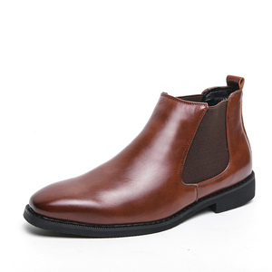 Bottes basses à bout pointu et dessus uni, grandes tailles 38-48, pour hommes, idéales pour les tenues habillées - Product Image 3