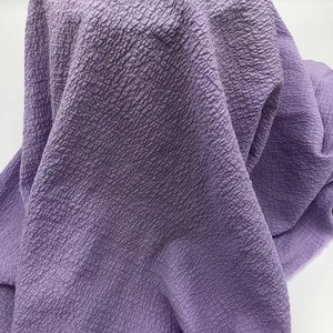 Tissu en crêpe uni YX802 100 g/m², tissé, pour vêtements décontractés, jupes pour femmes, 100 % polyester, tissu en mousseline de soie à bulles, froissé - Product Image 2